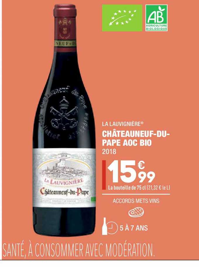 châteauneuf du pape aoc bio la lauvignière