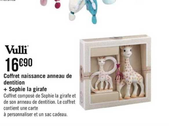 coffret naissance anneau de dentition + sophie la girafe vulli