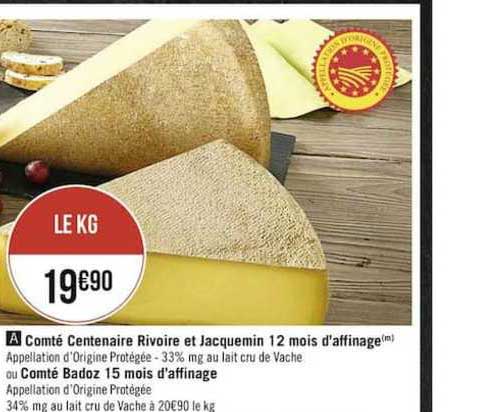comté centenaire rivoire et jacquemin 12 mois d'affinage