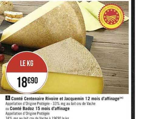 comté centenaire rivoire et jacquemin 12 mois d'affinage