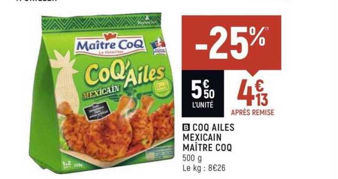 Coq Ailes Mexicain Maître Coq
