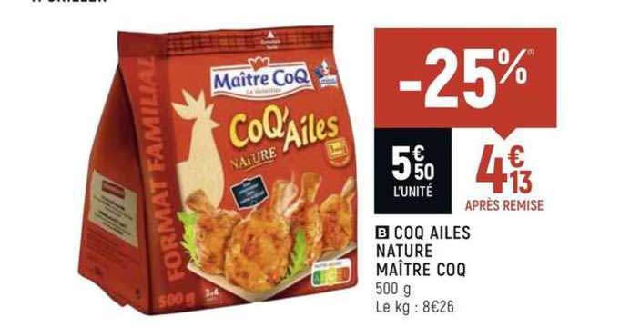 coq ailes nature maître coq