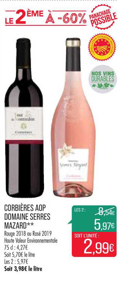 corbières aop domaine serres mazard