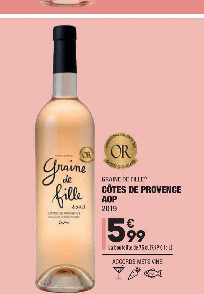 côtes de provence aop graine de fille