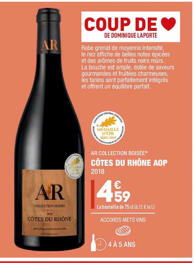 côtes du rhône aop ar collection boisée