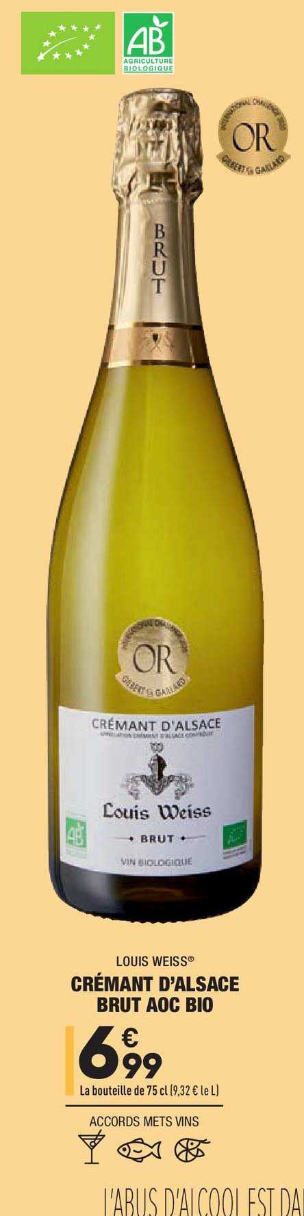 Crémant D'alsace Brut Aoc Bio Louis Weiss