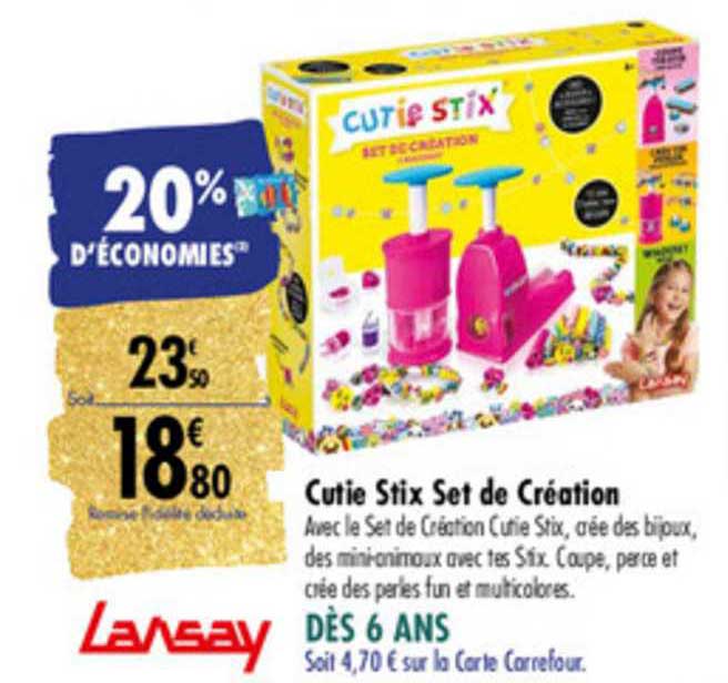 cutie stix set de création lansay