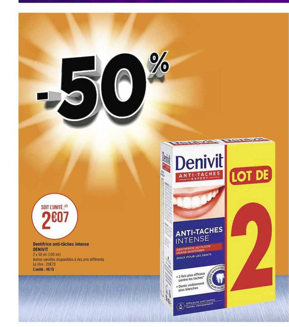 Dentifrice Anti Tâches Intense Denvit