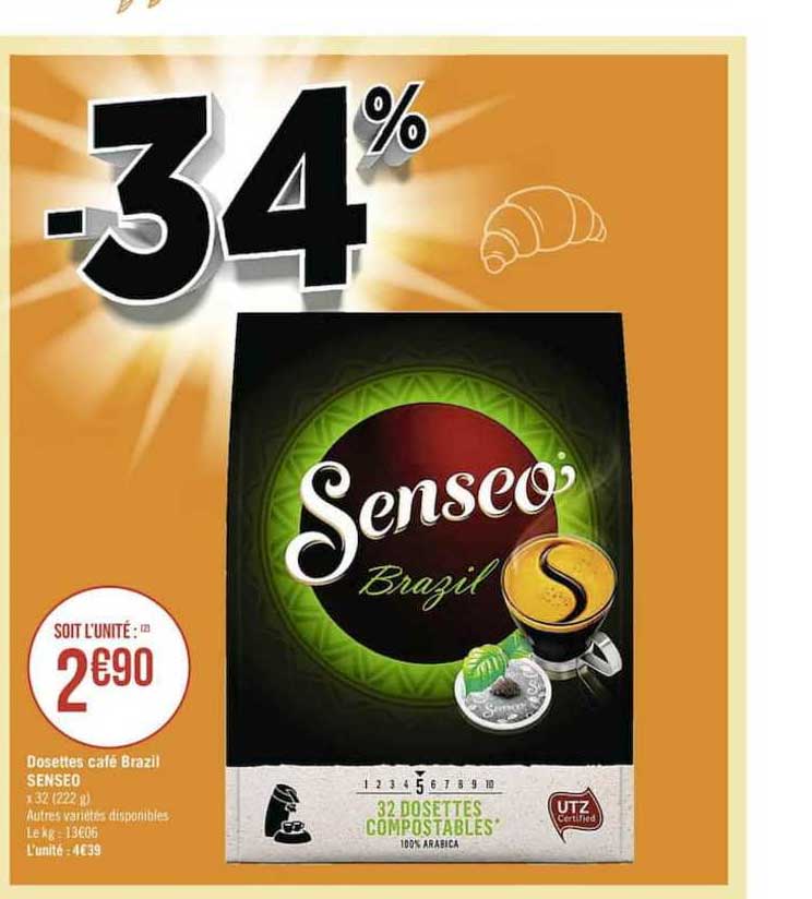 dosettes café brazil senseo