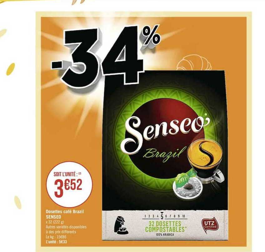 dosettes café brazil senseo