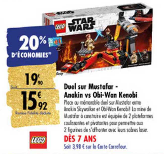 duel sur mustafr anakin vs obi wan kenobi star wars lego