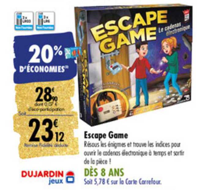 escape game dujardin jeux