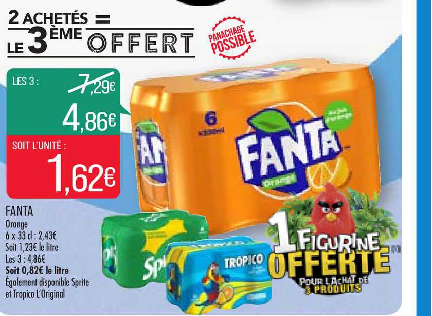 fanta 2 achetés = le 3ème offert