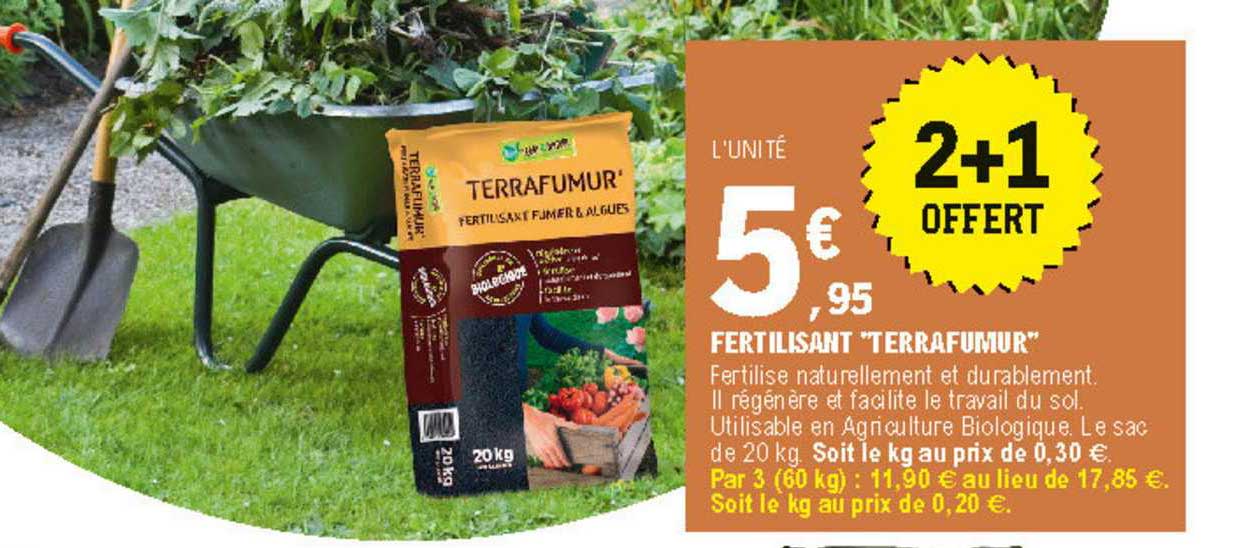 fertilisant terrafumur 2+1 offert