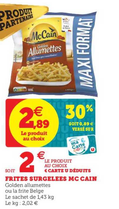 frites surgelées mc cain