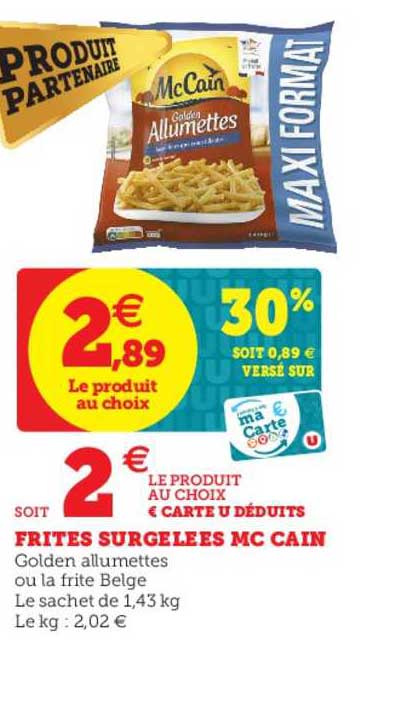 frites surgelées mc cain