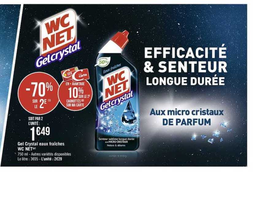 Gel Crystal Eaux Fraîches Wc Net -70% Sur Le 2e
