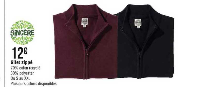 Gilet Zippé Sincère