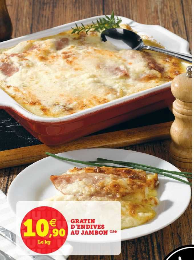 gratin d'endives au jambon