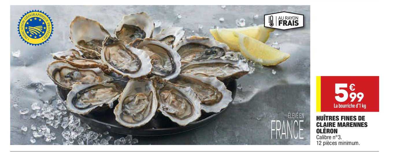 huîtres fines de claire marennes oléron