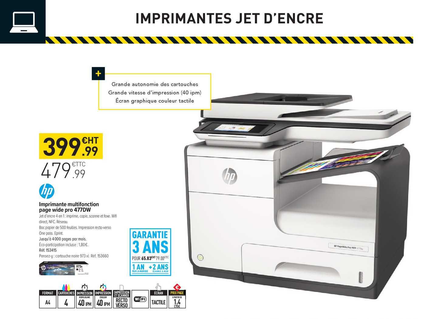 imprimante multifonction page wide pro 477dw hp