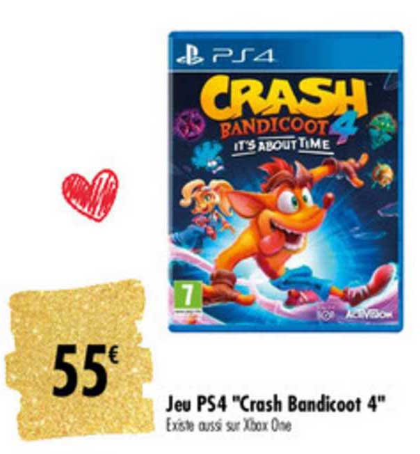 jeu ps4 crash bandicoot 4