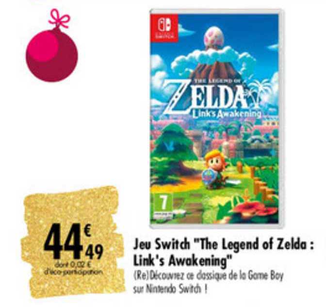 jeu switch the legend of zelda link's awakening