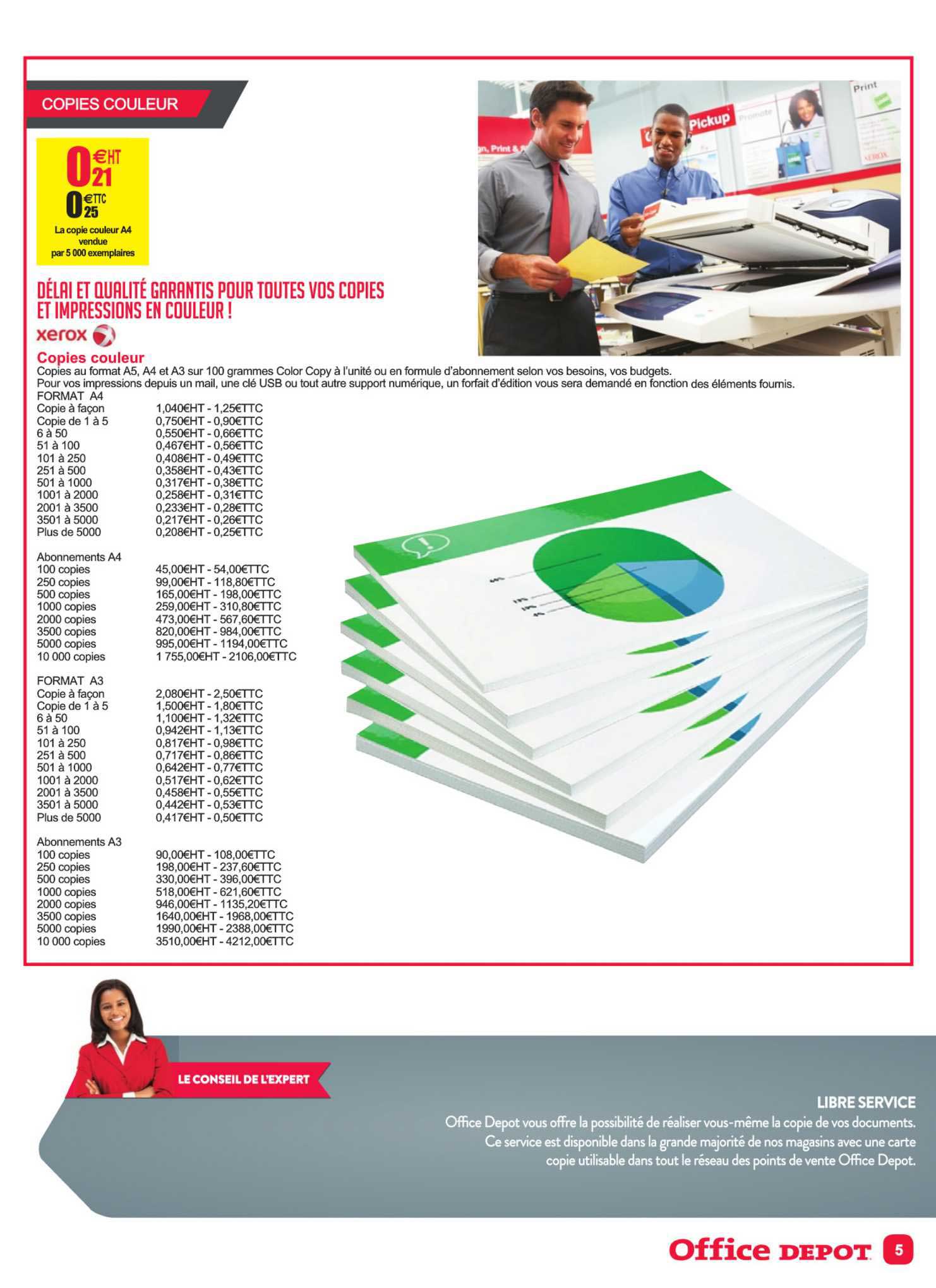 la copie a4 couleur vendue par 5 000 exemplaires