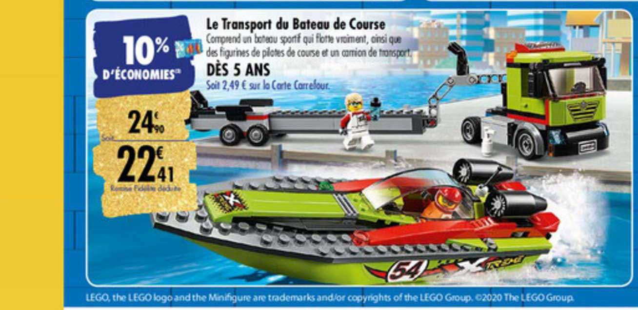 le transport du bateau de course