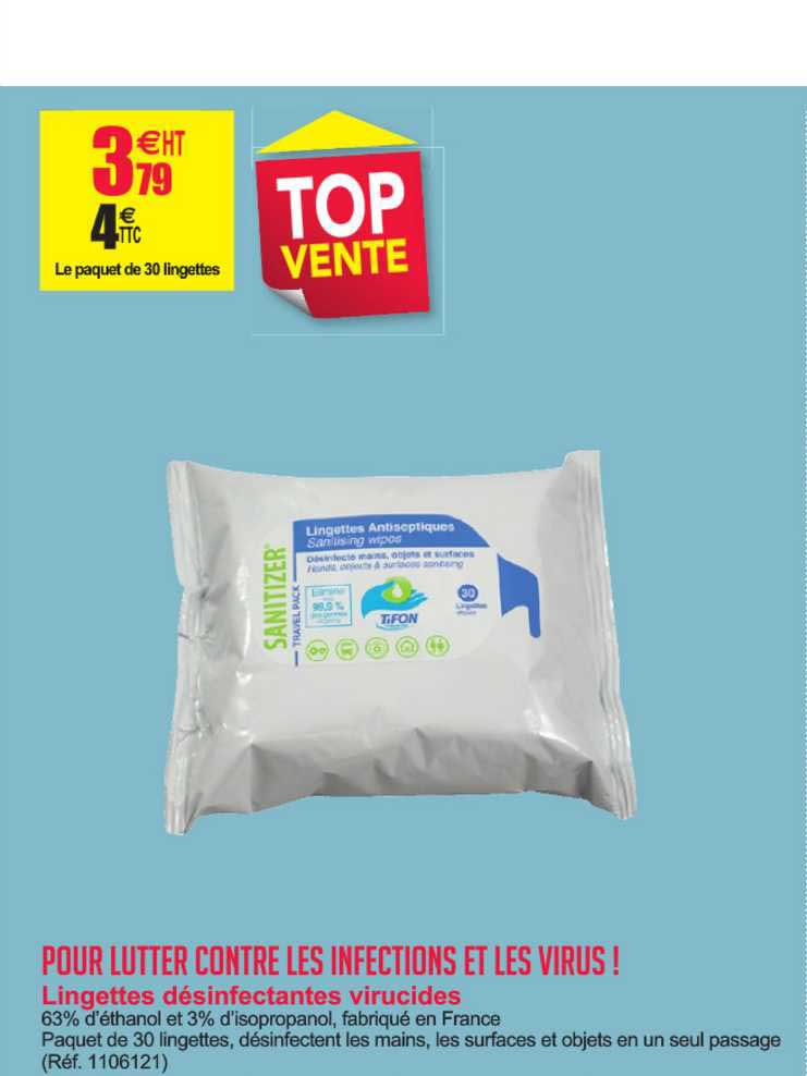 lingettes désinfectantes virucides