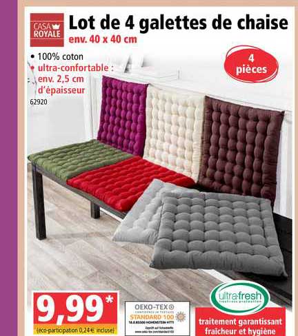Lot De 4 Galettes De Chaise Casa Royale