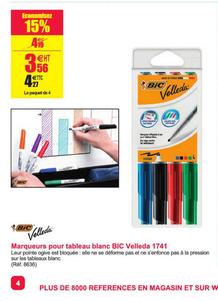 Marqueurs Pour Tableau Blanc Bic Velleda 1741