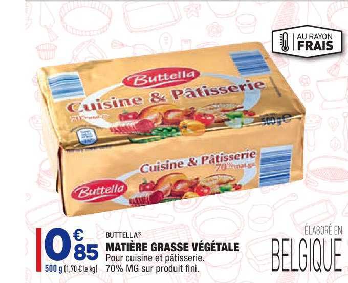 matière grasse végétale buttella