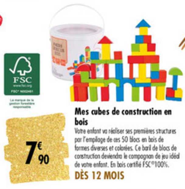 mes cubes de construction en bois