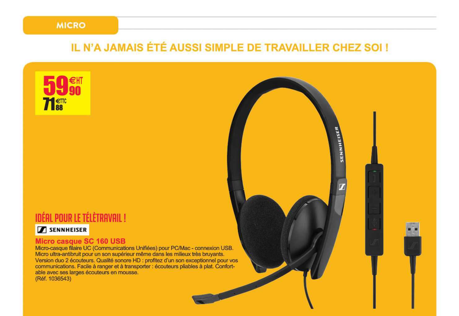 micro casque sc 160 usb sennheiser