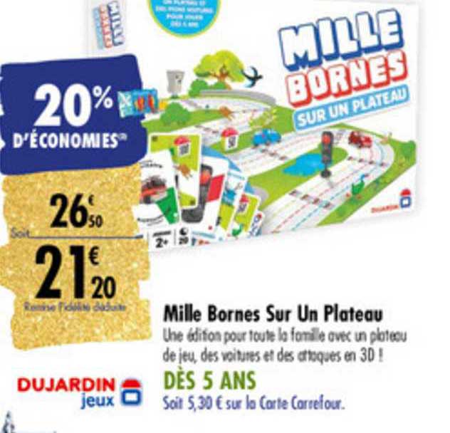 mille bornes sur un plateau dujardin jeux
