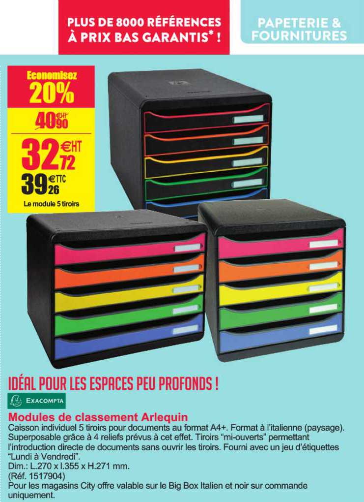 modules de classement arlequin exacompta