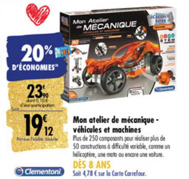 mon atelier de mécanique véhicules et machines clementoni