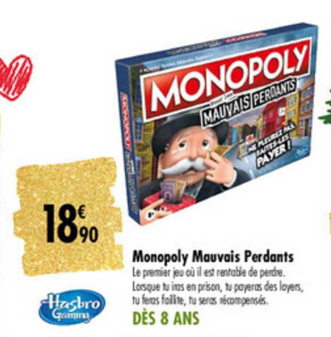 monopoly mauvais perdants hasbro gaming