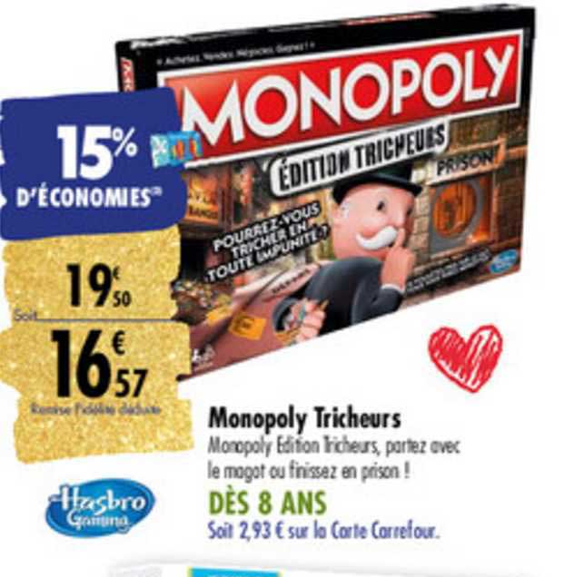 monopoly tricheurs hasbro gaming