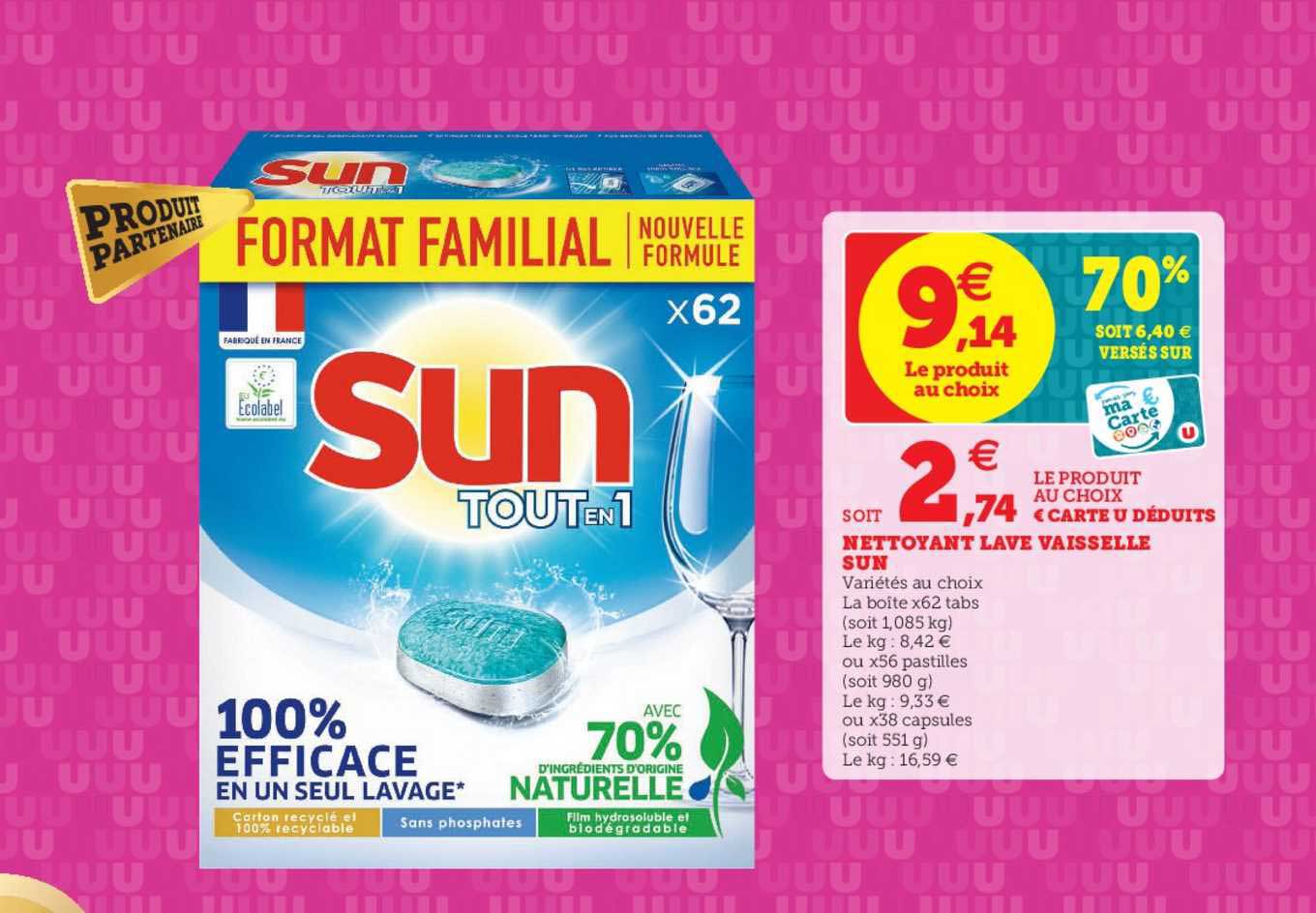 nettoyant lave vaisselle sun