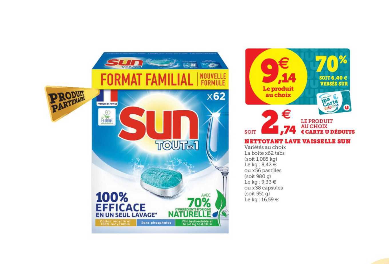 nettoyant lave vaisselle sun