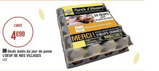 oeufs datés du jour de ponte l'oeuf de nos village