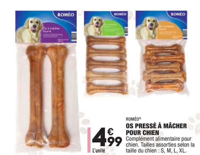 os pressé à mâcher pour chien roméo