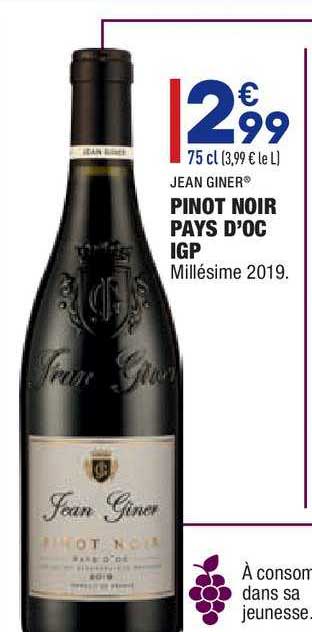 pinot noir pays d'oc igp jean giner