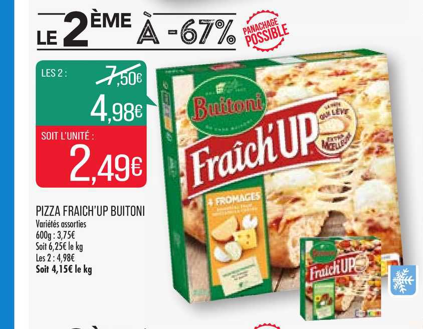 pizza fraich'up buitoni le 2ème à -67%