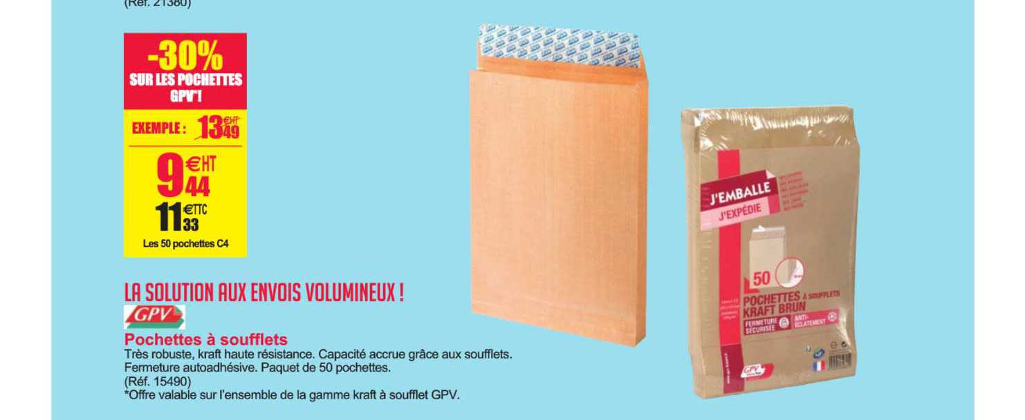 pochettes à soufflets gpv