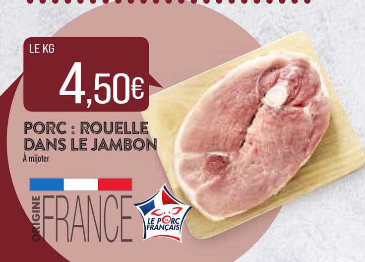 porc rouelle dans le jambon