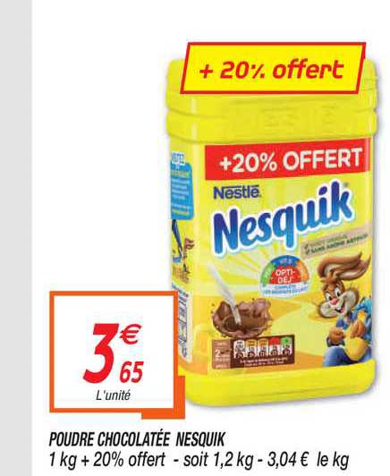 poudre chocolatée nesquik