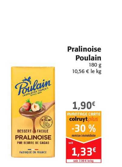Pralinoise Poulain -30% Remise Immédiate